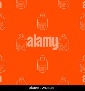 Ethanol in bottle pattern vector orange Stock Vector