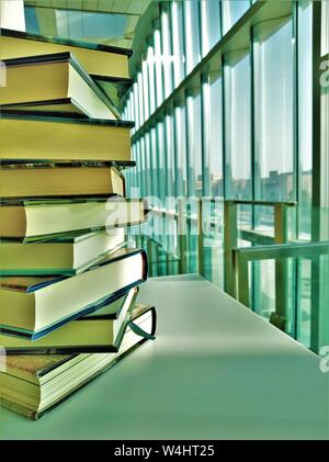 Modern Education System at Qatar National Library and Qatar Foundation Mosque in Doha, Qatar Stock Photo