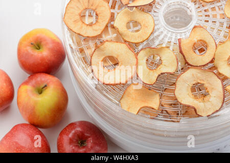 Apples and dried slices Stock Photo