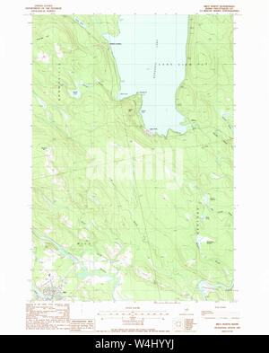 Maine USGS Historical Map Milo North 102753 1988 24000 Restoration Stock Photo