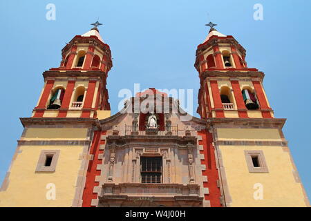 Church of the Congregation of our Lady Guadeloupe in Santiago de Queretaro, Mexico. Stock Photo
