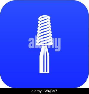 Tooth screw icon, simple black style Stock Vector