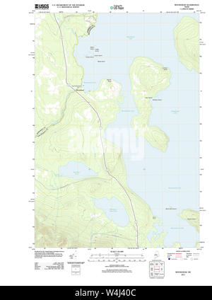 Maine USGS Historical Map Moosehead 20110902 TM Restoration Stock Photo