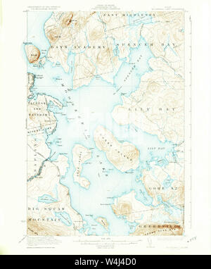 Maine USGS Historical Map Moosehead Lake 460621 1930 62500 Restoration Stock Photo