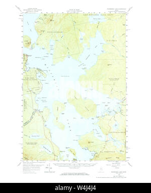 Maine USGS Historical Map Moosehead Lake 460626 1957 62500 Restoration Stock Photo