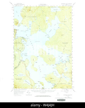 Maine USGS Historical Map Moosehead Lake 461060 1957 62500 Restoration Stock Photo