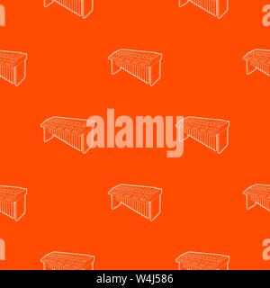 Synthesizer pattern vector orange Stock Vector