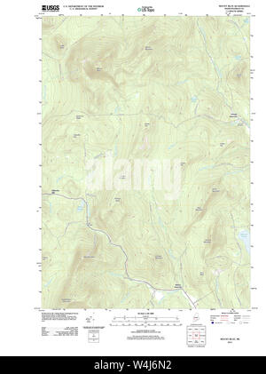 Maine USGS Historical Map Mount Blue 20110902 TM Restoration Stock Photo