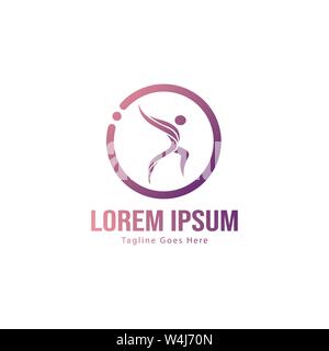 Athletic logo template design. Minimalist Athletic logo with modern frame vector design Stock Vector