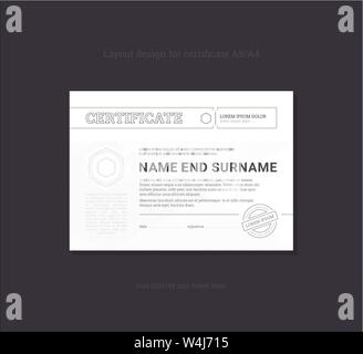 Certificate of Completion. Business document templates. Vector. Stock Vector