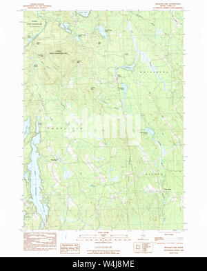 Maine USGS Historical Map Mousam Lake 102789 1983 24000 Restoration Stock Photo