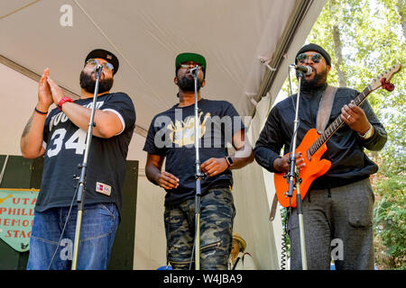 The Hamiltones,  Vancouver Folk Music Festival, Vancouver, British Columbia, Canada Stock Photo