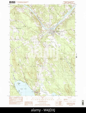 Maine USGS Historical Map Norridgewock 102818 1982 24000 Restoration Stock Photo