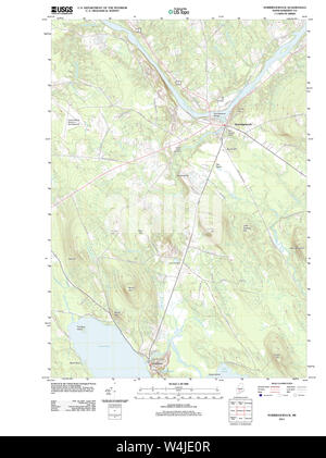 Maine USGS Historical Map Norridgewock 20110906 TM Restoration Stock Photo