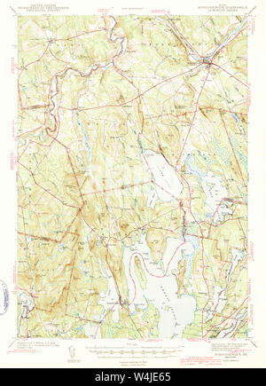 Maine USGS Historical Map Norridgewock 460670 1943 62500 Restoration Stock Photo