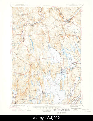 Maine USGS Historical Map Norridgewock 460671 1943 62500 Restoration Stock Photo