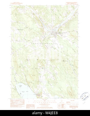 Maine USGS Historical Map Norridgewock 460674 1982 24000 Restoration Stock Photo