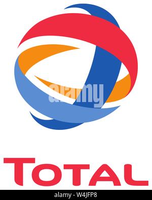 Logo, Total, mineral oil company, Germany Stock Photo
