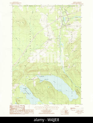 Maine USGS Historical Map Oakfield 102841 1986 24000 Restoration Stock Photo