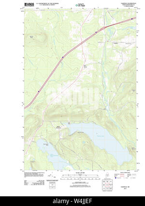 Maine USGS Historical Map Oakfield 20110909 TM Restoration Stock Photo