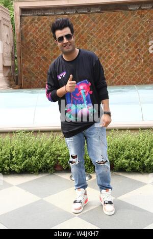 Delhi, India. 23rd July, 2019. bollywood actor, varun sharma, during thepress conference for the upcoming movie arjun patiala Credit: Jyoti Kapoor/Pacific Press/Alamy Live News Stock Photo