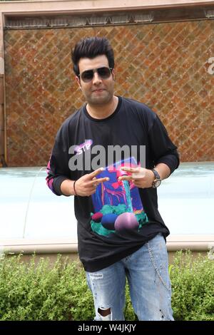 Delhi, India. 23rd July, 2019. bollywood actor, varun sharma, during thepress conference for the upcoming movie arjun patiala Credit: Jyoti Kapoor/Pacific Press/Alamy Live News Stock Photo