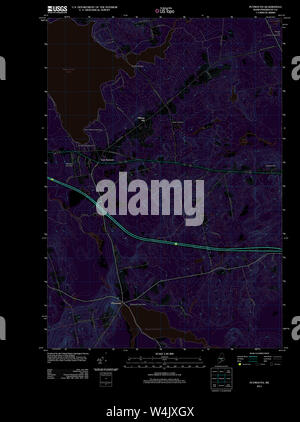 Maine USGS Historical Map Plymouth 20110906 TM Inversion Restoration Stock Photo