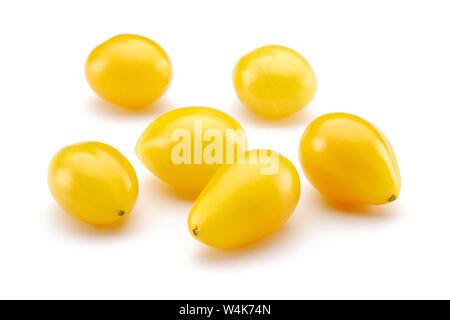 Yellow cherry tomatoes isolated on white background Stock Photo