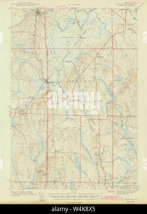 Maine USGS Historical Map Sherman 306776 1942 62500 Restoration Stock Photo