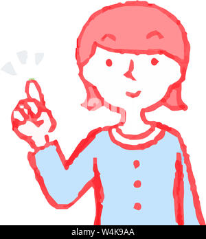 This is a illustration of Pop Illustration of a woman wearing a dress face and pose. Stock Photo