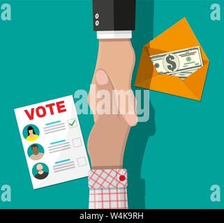 Selling vote for election Stock Vector