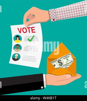 Selling vote for election Stock Vector