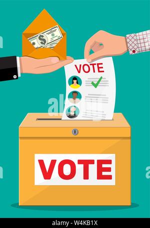 Selling vote for election Stock Vector