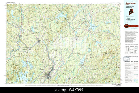 Skowhegan, Maine, map 1985, 1:100000, United States of America by ...