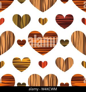Multicolor hearts. Vector illustration. Seamless pattern background. Design for tissue Stock Vector