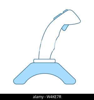 Joystick Icon. Thin Line With Blue Fill Design. Vector Illustration. Stock Vector