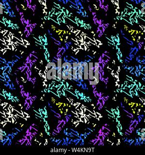 grunge colored graffiti seamless pattern Stock Vector