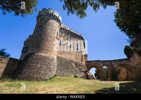 Castle of Suze-la-Rousse, Suze-la-Rousse, Drome department, Auvergne-Rhone-Alpes, Provence, France, Europe Stock Photo