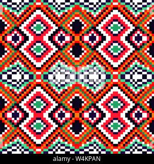 psychedelic pixels on a black background beautiful pattern Stock Vector