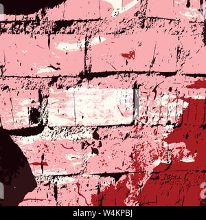 brick wall texture grunge graffiti pattern Stock Vector