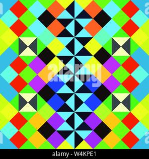 bright beautiful polygons abstract geometric seamless pattern Stock Vector
