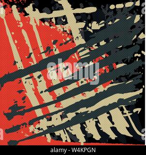 brightly colored lines Graffiti on a black background vector illustration Stock Vector