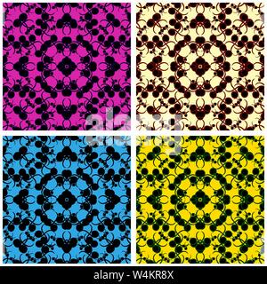 colored circles and lines vector illustration collection Stock Vector