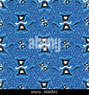 hourglass on a blue background vector seamless pattern Stock Vector