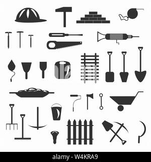building tools symbols vector illustration Stock Vector
