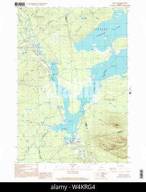 Maine USGS Historical Map Stratton 103016 1997 24000 Restoration Stock Photo