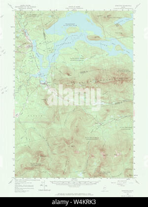 Maine USGS Historical Map Stratton 306803 1956 62500 Restoration Stock Photo