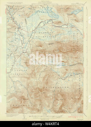 Maine USGS Historical Map Stratton 306804 1932 62500 Restoration Stock Photo