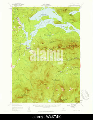 Maine USGS Historical Map Stratton 460937 1956 62500 Restoration Stock Photo