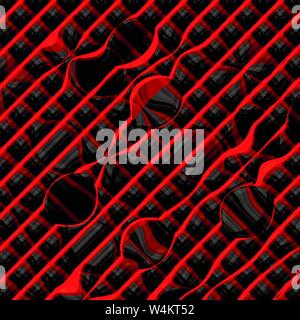 red lines on a dark background of geometric abstract background Stock Vector